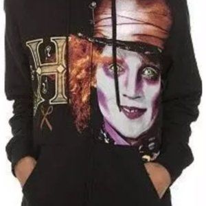 NWOT Alice In Wonderland Mad Hatter Hoodie SZ M